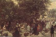 Adolph von Menzel Afternoon in the Tuileries Garden (nn02) USA oil painting artist
